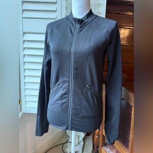 Lululemon Open Stride Run Bomber Jacket in Graphite Gray Size 8